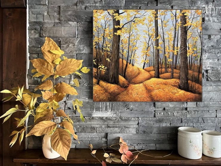 Home Textured fall paintings