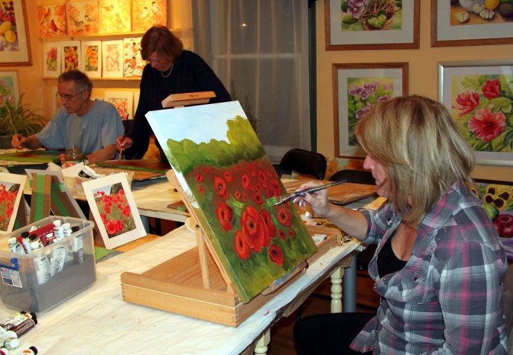 Flower painting classes, Ajax