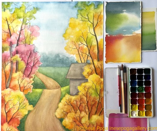 Autumn colors and their matches in nature