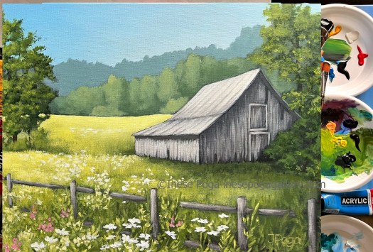 Old barn painting