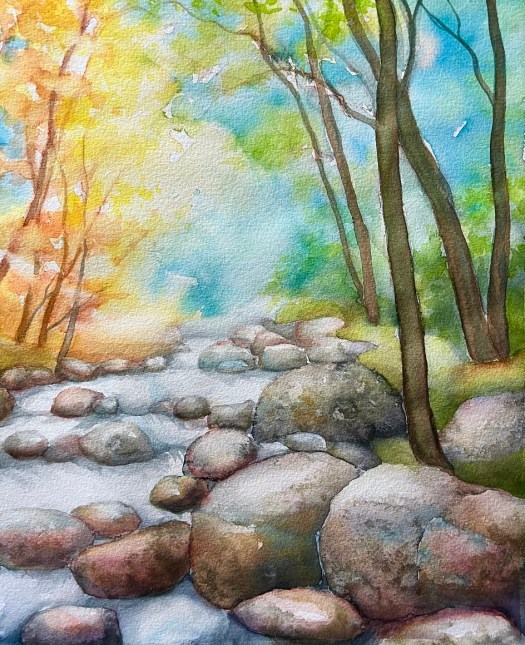 Blue part of painting