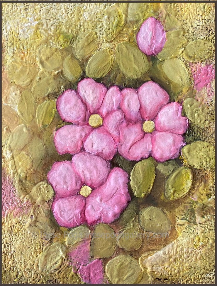 Textured summer flowers