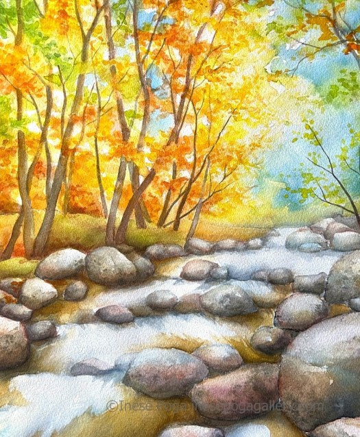 The bright, warm part of landscape painting