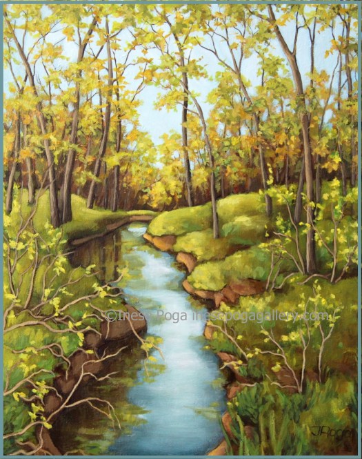 Creek painting by Inese Poga