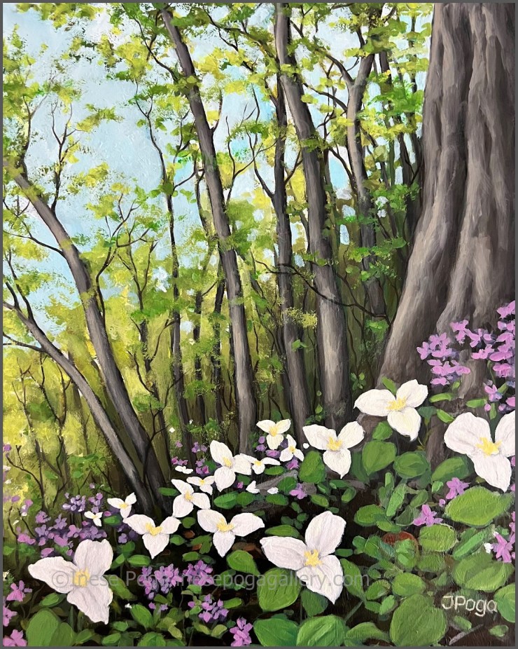 Art studio, spring painting