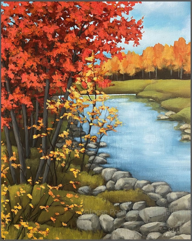 Fall trees painting