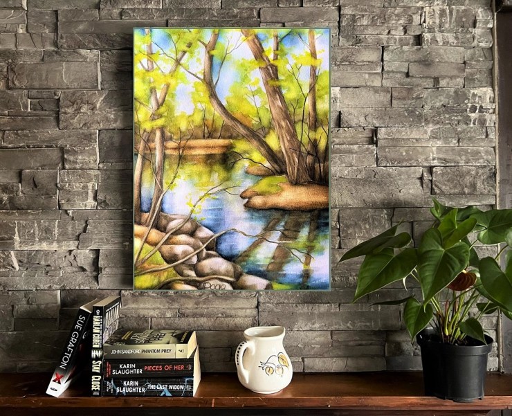 Abstract watercolor landscape