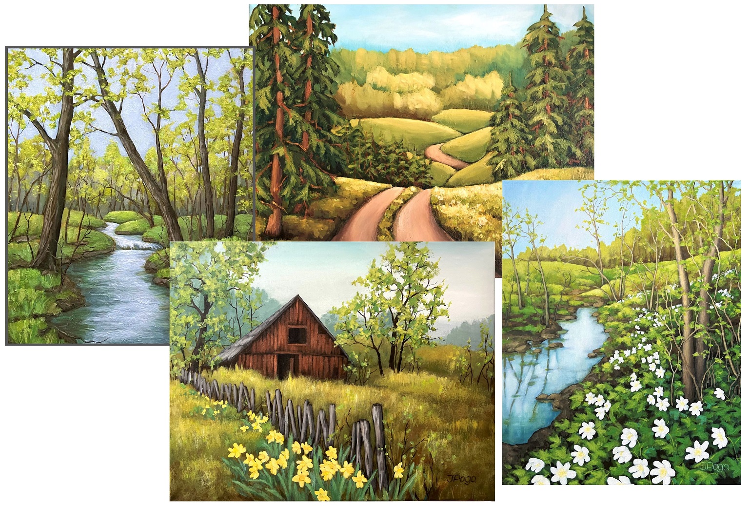 Acrylic painting nature paintings