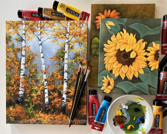 Acrylic painting supplies