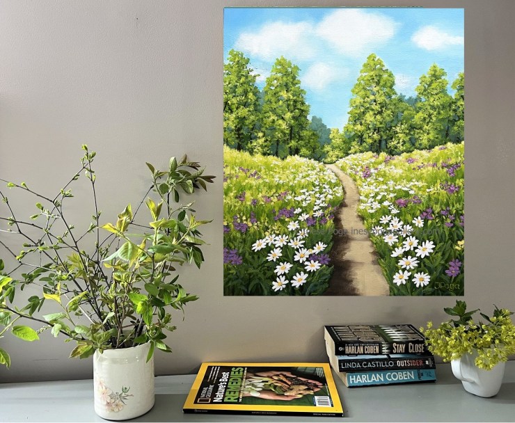 Landscape painting on the wall