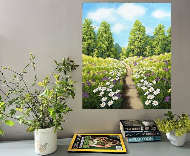 Landscape painting on the wall