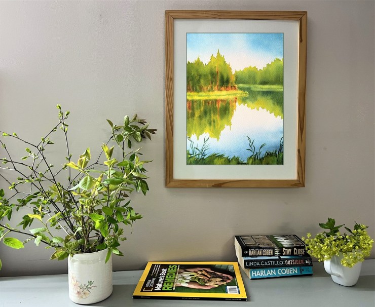 Watercolor landscape for sale
