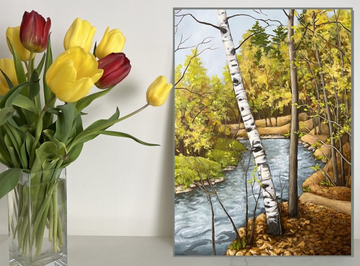Art print of early spring landscape
