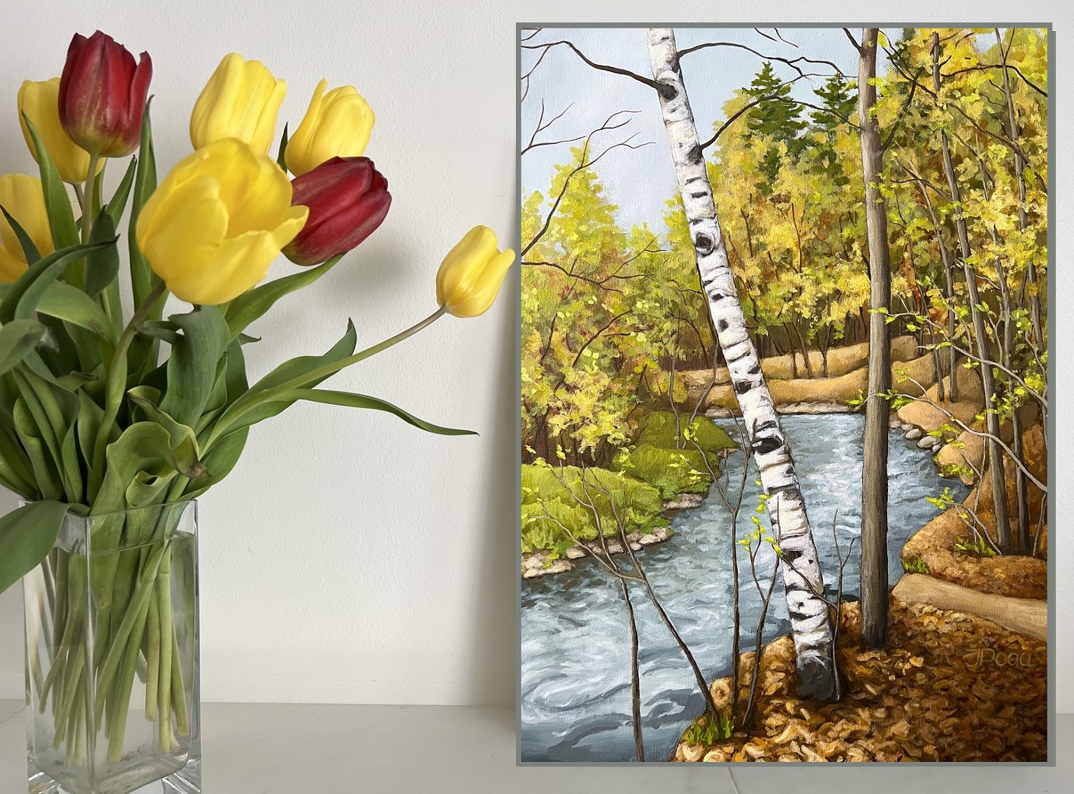 Art print of early spring landscape
