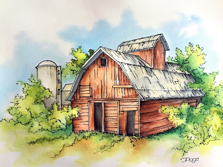 Barn illustration, art classes