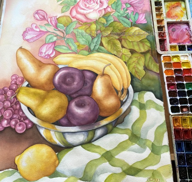 Creating August harvest still life
