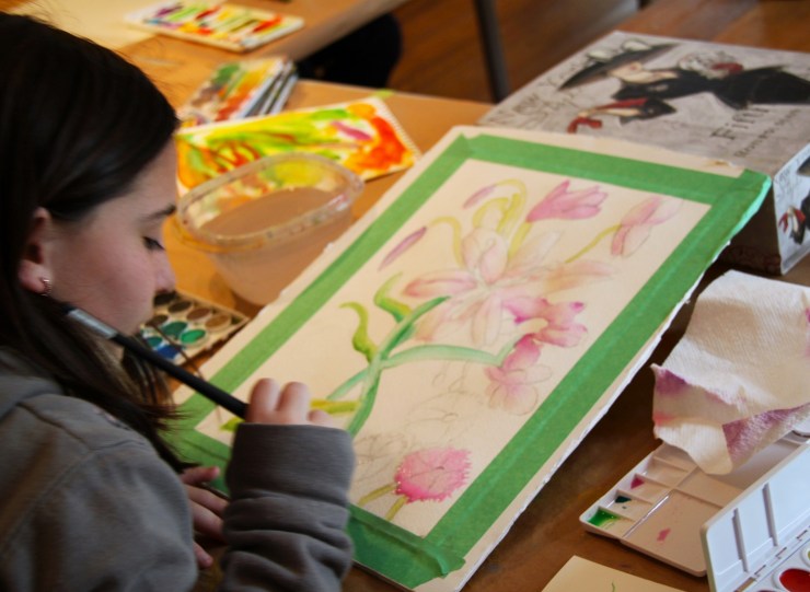 Private art classes kids painting