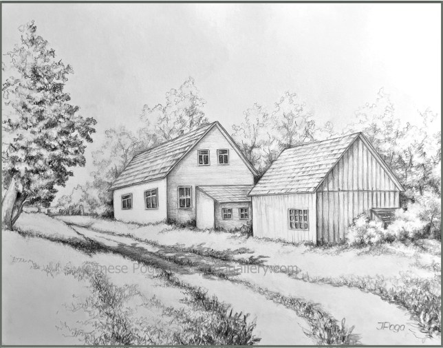 pencil drawing, perspective