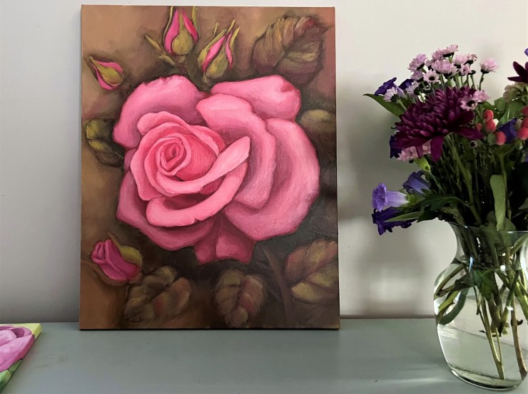 Flower paintings, rose painting