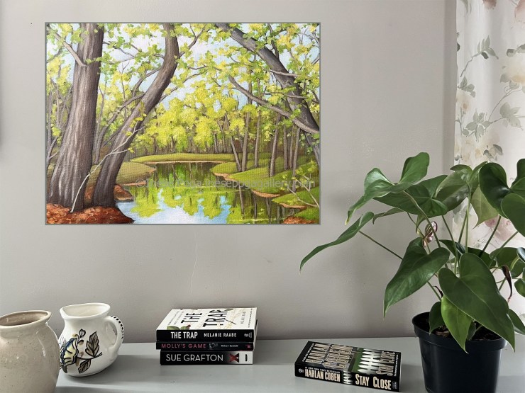 Spring creek painting on the wall