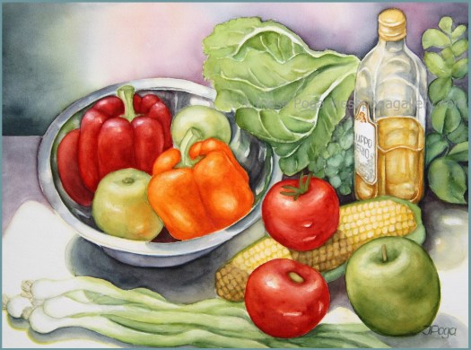 Still life with vegetables