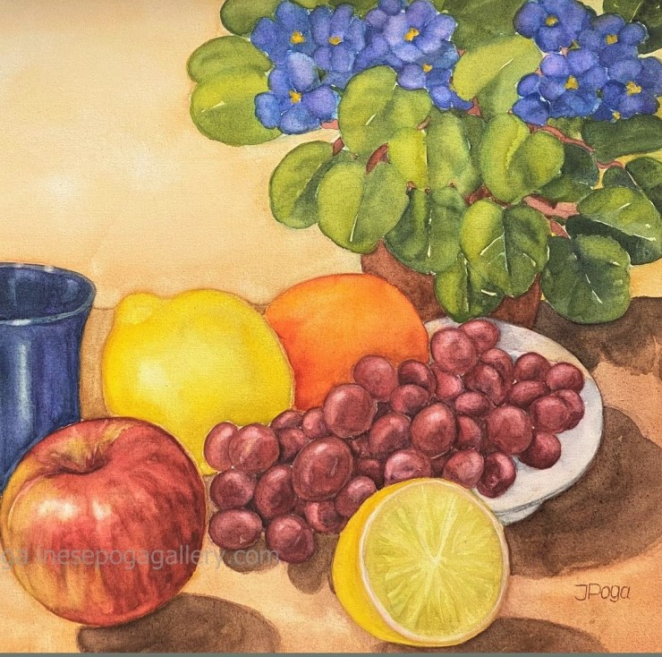 Part of large still life painting