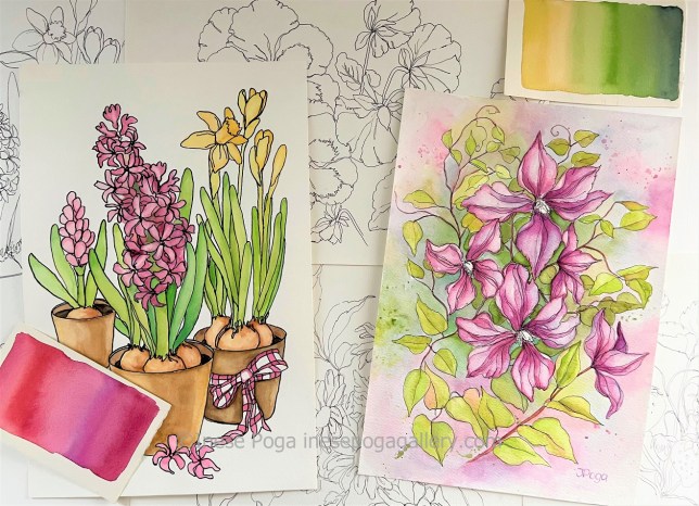 Sketching and drawing for creation of painting, creativity