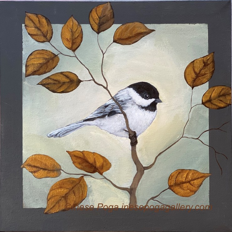 Chickadee painting 2