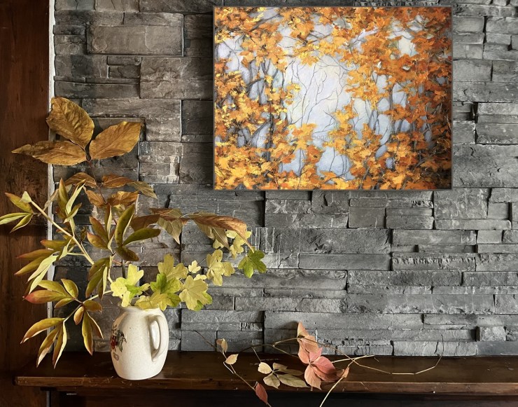 Abstract fall painting